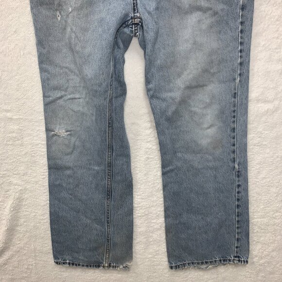 Urban Pipeline Jeans Mens 32x30 Battered Damaged Broken In Denim Jeans *READ* No - Picture 2 of 7